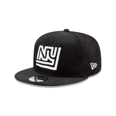 Black New York Giants Hat - New Era NFL Corduroy 9FIFTY Snapback Caps USA7348602